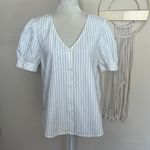 Hinge • metallic striped short sleeve top Photo 20