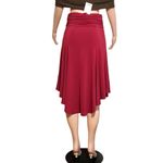 Danielle Guizio GUIZIO Soffiano Asymmetrical Skirt, Bordeaux, Small Photo 5