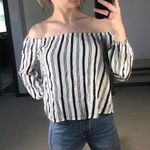 Billabong : Off the Shoulder Striped Blouse Photo 0