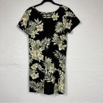 Vintage Hawaiian Reserve Collection Black Green Leaf Print Mini Dress M Shift Size M Photo 3