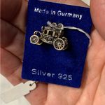 VTG made In Germany Sterling Silver Charm Royal Carriage Coach Movable Wheels Photo 1