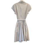 Norma Kamali  Belted Pinstripe Button Down Shirt Dress Size L Photo 6