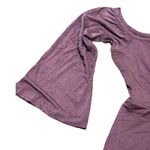 Soma Y Neck Dress Cold Shoulder Short Merlot Jersey Knit Pockets Size Small Photo 2