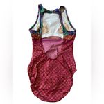 Jantzen Vintage 90s Metallic Hippie Boho Indie Floral Dot One Piece Swimsuit Photo 4