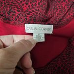 Vintage Casual Corner 90s Red & Black Damask Sleeveless Crop Top Size Small Photo 4