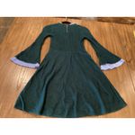 1901  green blue Long Sleeve Fit & Flare preppy Sweater mini Dress size small Photo 6