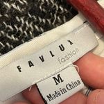 FAVLUX Women’s  Blue & White Striped V-Neck Dress Button Down Tie Back Coastal M Photo 11