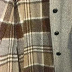 Vintage M Linman wool Burberry pattern Coat Brown Photo 4