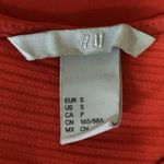 H&M  Red Round Neck Cap Sleeve Zipper Stretch Solid Mini Sheath Dress Size S Photo 3