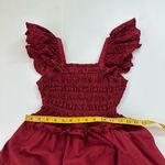Sea New York Vivienne Broderie Anglaise Eyelet Shirred Mini Dress Claret, XS Red Photo 9