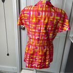 vintage 80s Teri Jon‎ by Rickie Freeman silk 2 piece skirt suit size 12 summer Red Photo 1