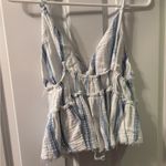 Ocean Drive  Blue and White Striped Top Photo 1