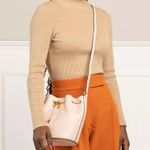 Ralph Lauren Leather Medium Andie Drawstring Bucket Bag, Pink NEW + Dust Bag Photo 2