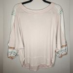 Free People NWOT  Bubble Top embroidered Pink Photo 5