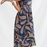 Anthropologie NWT ATELIER 17.56 Columbia Blue Paisley Midi Dress XS Photo 0