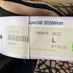 Pookie & Sebastian NWT Sonja Mesh Stripes Bandage Bodycon Dress Beige Size Large Photo 6