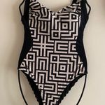 Amazon Women's Tummy Control 1pc Swimsuit Slimming Lace Up Back Bathing Suit V Neck M Photo 1