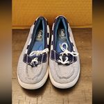Keds  canvas slip on shoes grey and blue size womens 6 Photo 1
