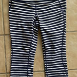 J.Crew x New Balance Striped Navy and White Leggings Blue Size M Photo 0
