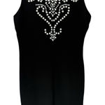 Carmen Marc Valvo NWT  Beaded Neck Ponte Sheath‎ Dress Black M Photo 0