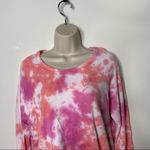 Sundry  Crewneck Tie Dye Sweatshirt Women's Orange and Pink Size 1 US S Photo 2