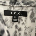 TDC Leopard Print High Neck Long Sleeve Knee Length Bodycon‎ Dress Size Large Black Photo 5