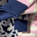 THML  Too Wild Colorblock Mixed Print Sweater Size small. Pink Lavender zebra Photo 4