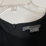 Vince . Black sleeveless shift zip up leather trim dress size US 6 Photo 2