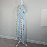 Blue Rain  Asymmetrical high low hem Floral Dress Womens Size Medium Photo 5