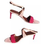 Donald Pliner Pink Light Fuchsia Couture Strappy Cut Outs Suede Shoe NWT $265 Size 7.5 Photo 1