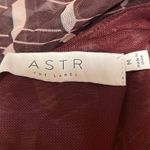 ASTR The Label Red Geometric Long Puff Sleeve Cutout Blouse Crop Top Size M Photo 3