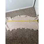 Peach Love California Womens Raw Hem Sweater Sz S Oversized Boho Popcorn Knit Photo 6