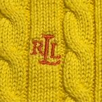 Ralph Lauren Vintage Lauren Women Cable Knit Sweater Size S Preppy Tennis Cotton Photo 4