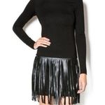 Amanda Uprichard black fringe mini dress Photo 0