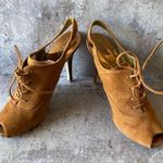 Guess Gwnitty Heels Peep Toe Slingback Suede Shoes 8 Photo 8