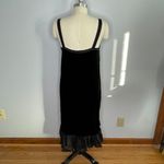 DKNY Pure Y2K- Velvet and Silk Tube Dress - Black- Ruffled Hem- Size 8- NWT Photo 5