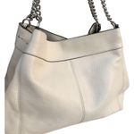 Coach Lexy Floral Pebble Leather Chain Shoulder Bag Purse Cream Flowers Large Photo 1