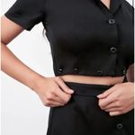Vetta Capsule The Notch Collar Two Piece Dress Size 6 Black Button‎ Front Basics Photo 2