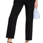 Kate Spade Kick Flare Pants Mid Rise Cropped Zip Fly Twill Black Career 12 NWT Photo 0