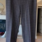 Checked Pull on Pants Comfy Trousers Business Womens Petite M Black Burgundy Size undefined Photo 0