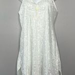 DENTELLE Vintage White Lace Nightie Size Medium Lingerie Angelcore Mini Dress Photo 0