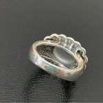 Sterling Silver Vintage 925 Signed  Chalcedony Natural Stone Ring Size 6.5 Photo 9