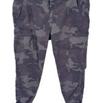 prAna Jogger Pants Womens 6 Gray Camo Print Nylon Blend Pockets Photo 0