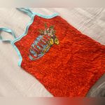 Urban Outfitters  Citron Orange Tank with Blue Straps Photo 2