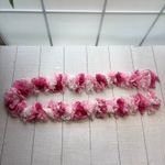 Handmade  Crocheted Ruffle Scarf In Shades Of Pink And White Photo 1