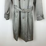 J.Crew Relaxed Trench Coat Satin Crepe Mid Length Silver Gray Insulated US 2 NWT Photo 15