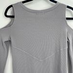 LNA  Thermal Grey Spandex Modal Long Sleeve Off The Cold Shoulder Size Xs Photo 6