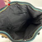 Handwoven Wool Malibu Tote Saddle Blanket Bags Leather Handles Southwest Aztec Photo 8