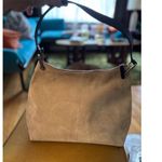 Eddie Bauer Women's Beige Suede Shoulder Bag Photo 1