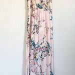 Lavender Brown NWT Pink Racerback Wrap Maxi Dress Photo 0